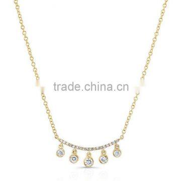 Factory wholesale price women fashion simple gold chain necklace