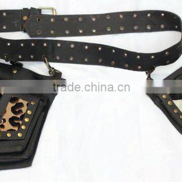 real leather bag belt/pure leather bum bag/ genuine leather travel waist pockets belt