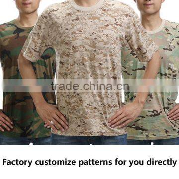 Wholesale Dry Fit Military Digital woodland Camo Men's TShirts