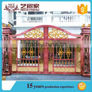 New style aluminum factory gate designs, villa main gate design, curved sliding gate