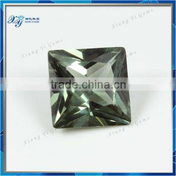 2014 New Arrival!! Beautiful 149# Green Spinel Gemstone 8X8 mm Princess Cut Green Synthetic Spinel