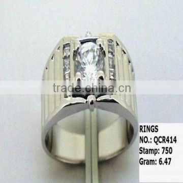 QCR414 High Quality,Good Service and Reasonable Price925 Sterling Silver Ring With Cz