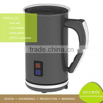 Automatic Electric 240ml Black Color Plastics Milk Frother