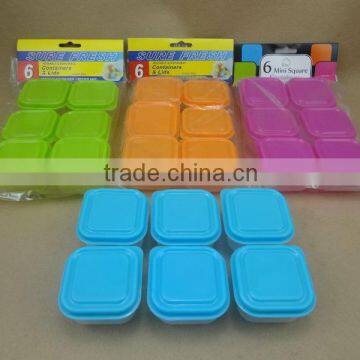 6PK Mini Square Storage Containers Plastic TG10691-6PK