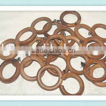 Vintage Wood Curtain Drapery Rings