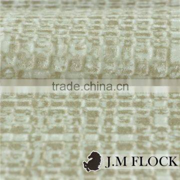 Flocking polyester soft fabric design printed fabric for sofa