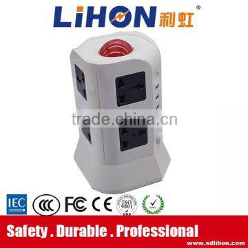 8 Way Tower Universal Outlet 250v ac Power Extension Socket With USB photo-3
