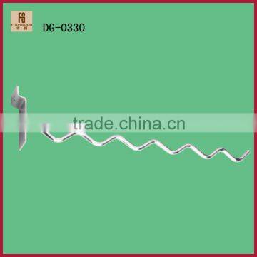 NEW 300L Chrome Slatwall Curved Hook Display