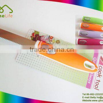 Good quality long plastic handle stainless steel cake knife