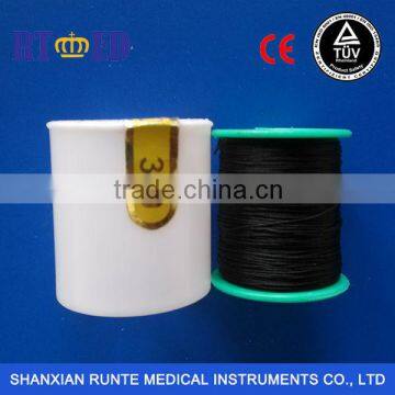 Surgical Black Braided--Silk Suture in rolls
