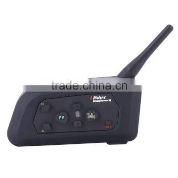 2016 Updated Soft Earphone! 2 Pcs V4 Motorcycle Helmet Bluetooth Intercom Headset With FM for 4 Riders 1200m Wireless Interphone photo-2