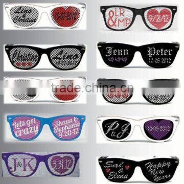 2014 new Custom imprinted sunglasses with lens logo sun glasses sticker