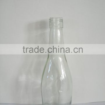 375 glass bottle for beverage with screw finish&clear&dark green