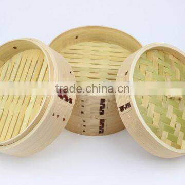 diameter 20cm reusale and easy- carry bamboo food steamer set for restaurant or home using