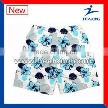 100% polyester flower board shorts