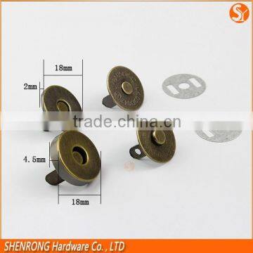 Foshan factory wholesale magnetic snap 18mm, cheap strong magnetic snap button