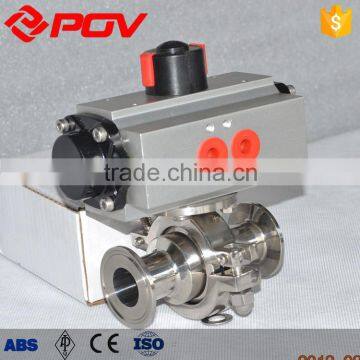 Food Grade Flange Sanitary Pneumatic Ball Valve Dn50 photo-6