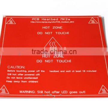 Red PCB Heated Heat Bed Heatbed MK2B Upgraded MK2A for Mendel RepRap CNC 3D Printer Hot Bed HotBed Support 12V 24V photo-2