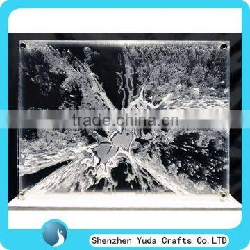 Square large display plexiglass plaque clear acrylic cnc routing block