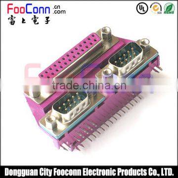 Double D-sub connector DR25Pin female to 9P male to 9P male