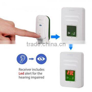 ZOGIN new smart sensor display temperature doorbell wireless doorbell electronic doorbell combo temperature B1-17 (British Stand