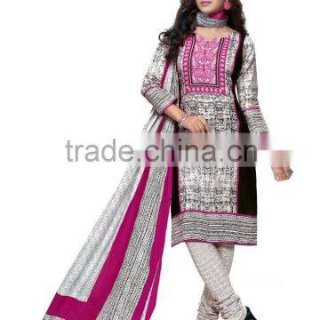 white and pink wholesale dress material in surat