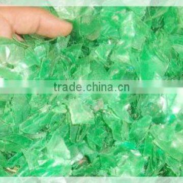 Green Plastic raw material PET flakes