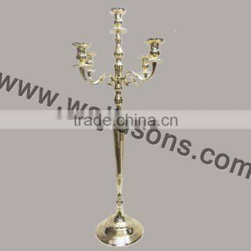 Beautiful gold plated candelabra for wedding manufactured by top notch company Royal De Wajidsons