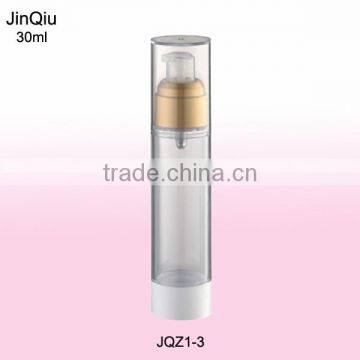 Wholesale transparent 30ml airless lotion bottle,cosmetic airless pump bottle