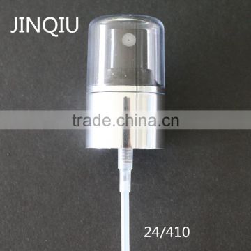 high quality pp aluminum silver fine mist sprayer pump 24/410 wholesale