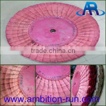 960mm red treated corrugated cotton polishing wheel