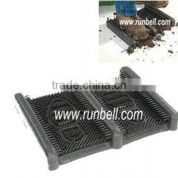 All-weather Outdoor Rubber Boot Scraper Mat & Boot Cleaner 16"x12"