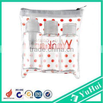 Hot Sell Plastic Travel Kit/travel Cosmetic Bottle Set With PVC Bag photo-4