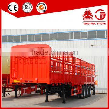 Truck Trailer Type Two Storages Cow Livestock Fence Truck Trailer/cattle Transport Trailer for Sale/livestock Trailer photo-2