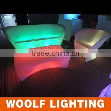 Popular Club Conch Design Luminous Coffee Table LED Sofa Set photo-5