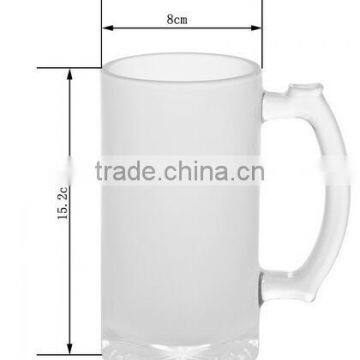 Coating drinking glass mug sublimation glass mug with handle coating beer glass mug