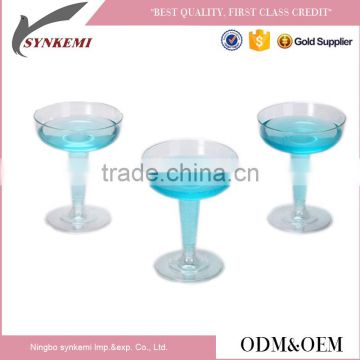 China clear plastic wine glass