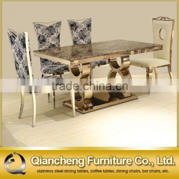 Dubai Design Rose Golden Dining Table for Banquet photo-3