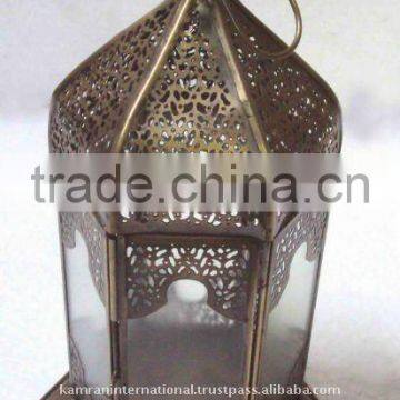 Bronze finished moroccon candle Lantern