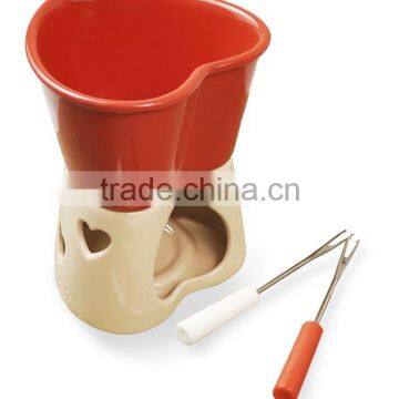 Ceramic Fondue Set, Ceramic Mini Chocolate Cheese Fondue Set, Fondue Set With Forks photo-2