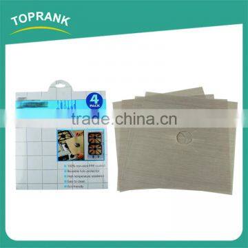 4pcs Pack Non-stick PTFE Coated Gas Stove Protector, High Temperature Resistance Glass Fiber Stove Top Protector photo-2