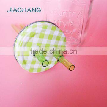 Drinkware Transparent Glass Table Beer Jar With 2 Pieces of Straws photo-5