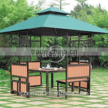 Polyester canopy iron frame gazebo