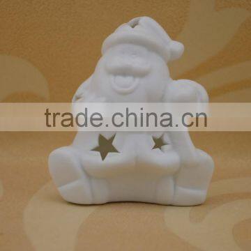 Santa Claus Shape Ceramic Christmas Figurine With LED Light for Porcelain Fire photo-4