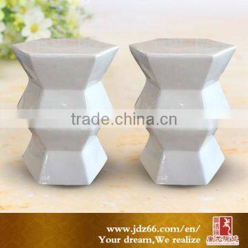 High quality pure white ceramic stools from club chair china manufacturer