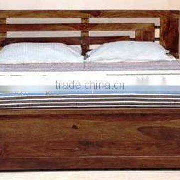 Unique Design Wooden Queen Size Bed With Storage