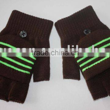 Ladies Neon Stripe Combo Mitten