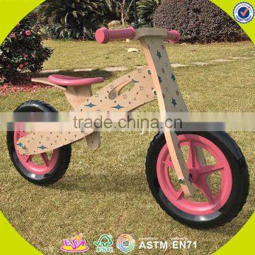 2017 Wholesale Lovely Wooden Balance Bikes for Kids Cartoon Wooden Bicycles for Kids W16C177 photo-5