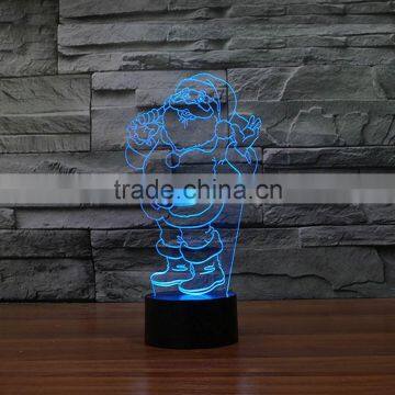 Best Selling High Quality 3D Illusion Light Santa Claus Shape A Great Night Light USB Power For Kids As Chirstmas Gift photo-5
