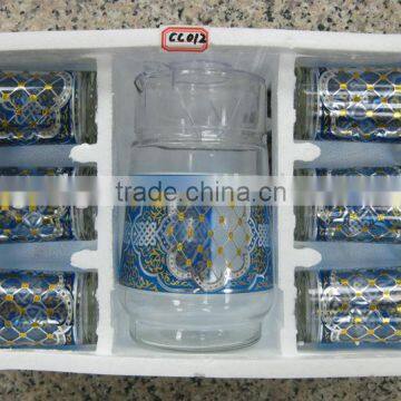 JK016 7pcs Glass Drinking Set With Deco photo-2